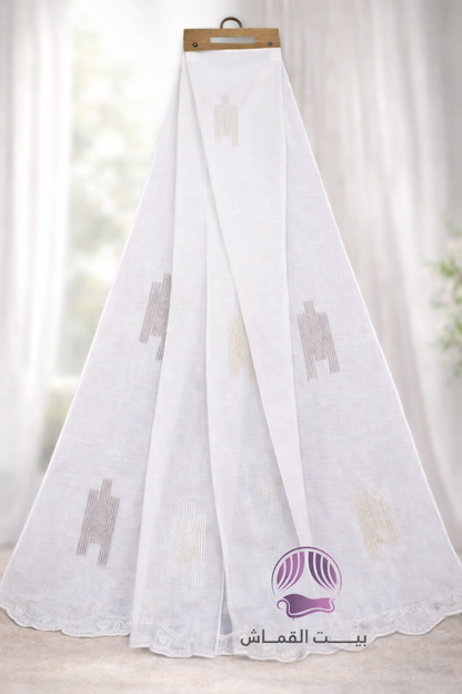ستائر شيفون مطرزة فاخرة - تصاميم كلاسيكية راقية