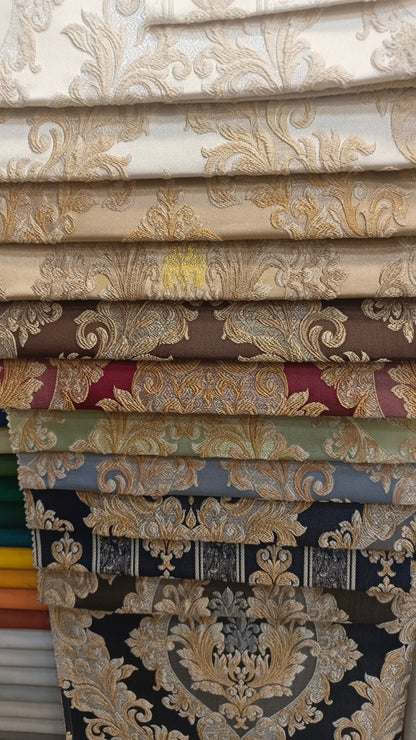 أقمشة كنب مشجرة فاخرة - نقشات كلاسيكية وذهبية
